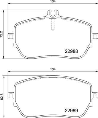 FREN BALATASI ON MERCEDES W177 V177 W247 C118 X118 - TRW - OEM A0004205103