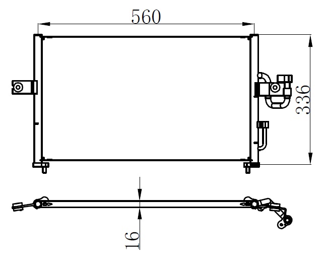 KLIMA RADYATORU KONDENSER BRAZING ACCENT 1.5I 96-> AT/MT SANZUMAN 580×340X25 #### - ORIS - OEM 9760622000