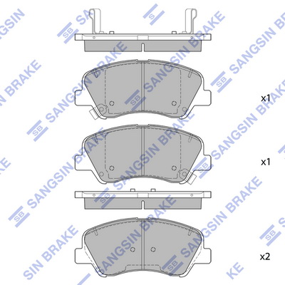 ÖN FREN BALATA HYUNDAI i20 1.1L 1.2L 1.4L 15-> - SANGSIN - OEM 58101C8A00