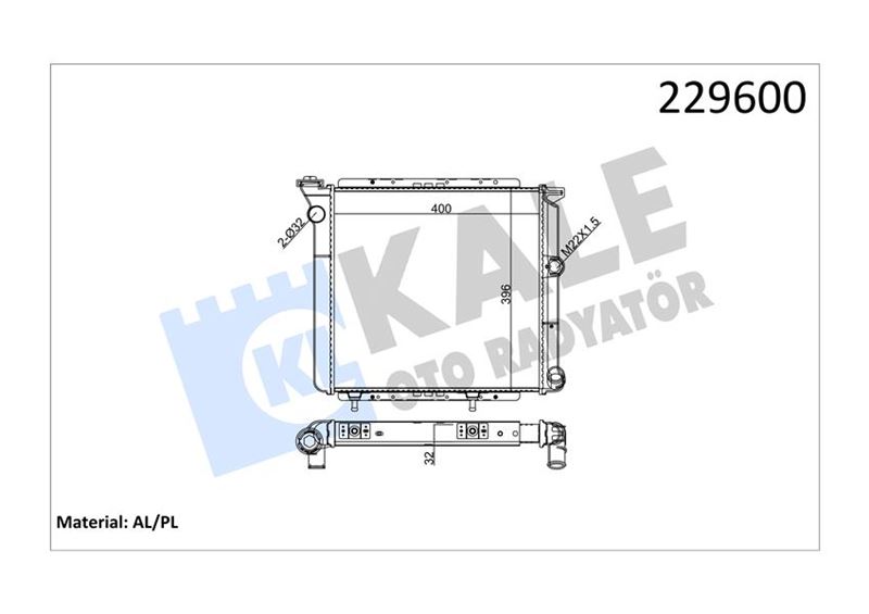 RADYATOR ( 229600) 2SIRA AL+PL SISTEM R9-11 BRODWAY SPRING (ALIMINYUM) - KALE RADYATOR - OEM 7700765602