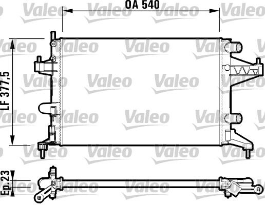 MOTOR RADYATORU CORSA C COMBO TIGRA 1.2 1.4 1.8 540×377 5×23 00- - VALEO - OEM 95513834
