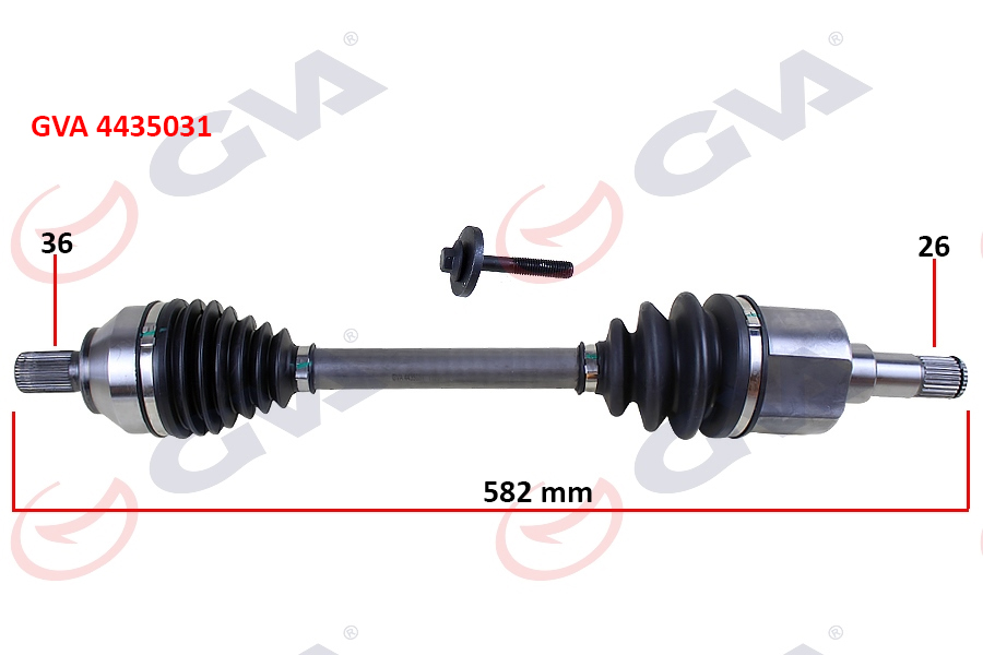 ÖN AKS KOMPLE SOL FORD FOCUS II 1.6TDCİ 04>11-C - GVA - OEM 3M513B437DAF