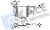 TURBO RADYATÖRÜ TOYOTA COROLLA CH-R 1.2L 8NRFTS NRE210 NGX10 16-> - ALÜMİNYUM - KALE - OEM 1794047021