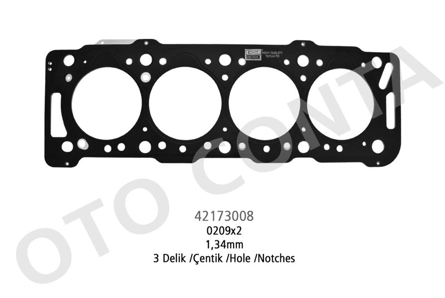 SILINDIR KAPAK CONTASI 3 DELIK CELIK MLS 1.34 mm PEUGEOT PARTNER EXPERT CITROEN BERLINGO JUMPY TOYOTA COROLLA 1.9D DW8 DW8B WJZ WJY 1WZ - OTOCONTA - OEM 0209x2
