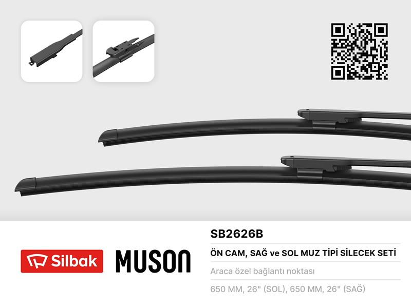 SİLECEK SÜPÜRGESİ 650/650mm (MUZ TİPİ) AUDI Q7 03/ - SILBAK