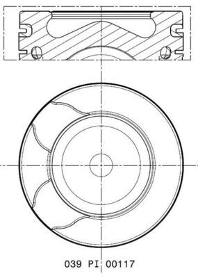 MOTOR PISTON SEGMAN (85.00 MM STD) C4-C5-DS4-DS5-508-5008 2.0 BLUEHDI - MAHLE - OEM 1612731880