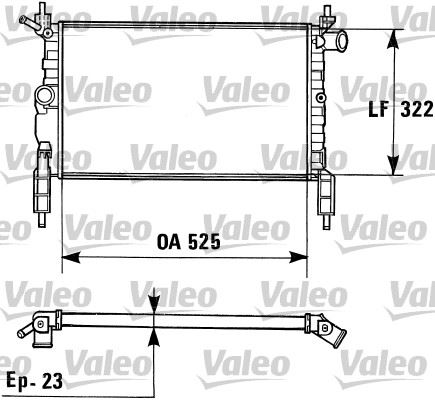 SU RADYATORU ASTRA F 1.4i/1.6i 91-98 - VALEO - OEM 90469375