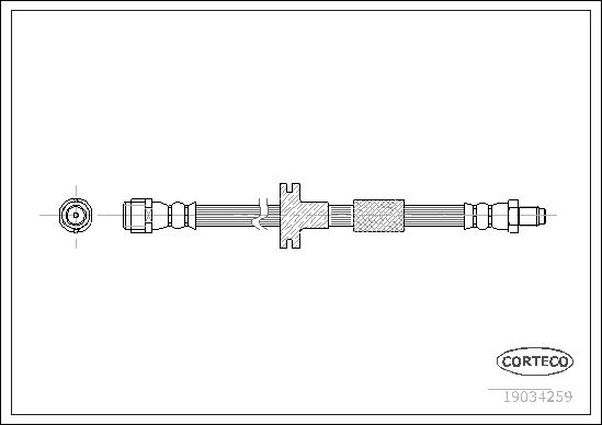 FREN HORTUMU ON MERCEDES W202 W140 - CORTECO - OEM A2024200148
