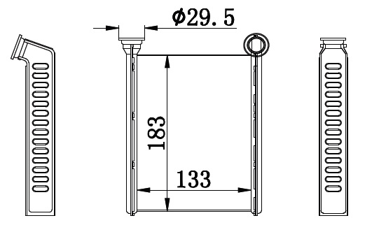 KALORİFER RADYATÖRÜ BRAZİNG CLIO IV-LOGAN II 13=> (130x185x26) - ORIS - OEM 271153553R