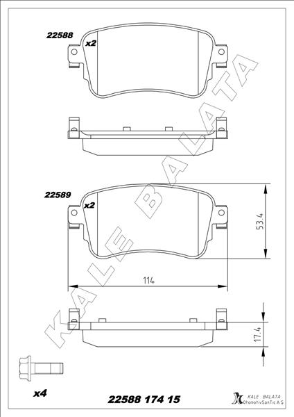 ARKA FREN BALATASI ZAFIRA LIFE 19> VIVARO C 19 - KALE - OEM 1617936880