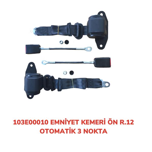 EMNİYET KEMERİ ÖN 3 NOKTA OTOMATİK R12 - AFT - OEM 103E00010