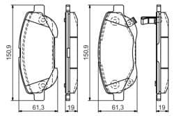 Balata Fren Ön-(Ikazlı)-(Toyota Toyota Avensis 09 / 13 2.2 D4d / Verso 10 / 13 2.2 D4d)