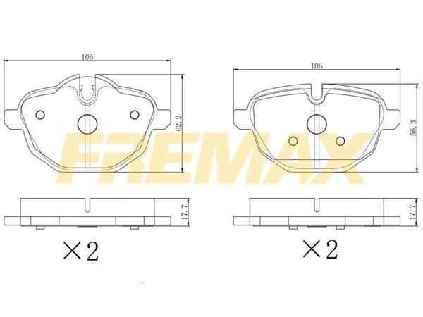 Arka Fren Balatası (Carbon Formül) BMW F10-F11-5G30-G31-6G32 Gt-7G11-G12-X3 F25-X4 F26