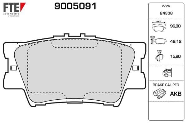 Arka Fren Balatası Toyota Rav 4 III 06-11 Camry 06-11