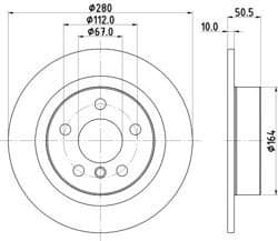 Fren Diski Arka (BMW F40-F45-F46-F48-F39 Mini F54-F60)