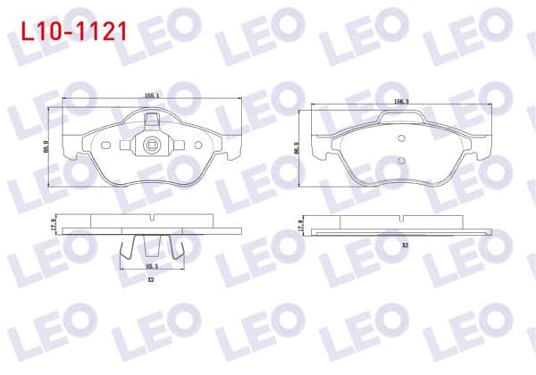 Fren Balata Ön Renault Laguna II (Bg0 / 1) 1.6İ 16V 15 Jant 2001-2007 / Laguna II 1.9 DCI 15 Jant 2001-2007 / Laguna III 1.5 DCI 2007-/ Laguna III 1.6İ 16V 2007-/ Laguna II 1.8İ 16V 2001-2007