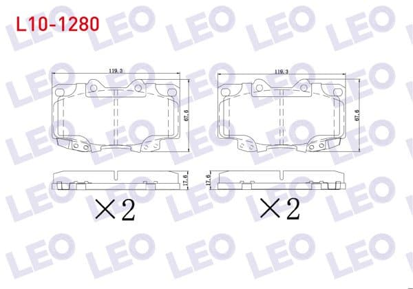 Fren Balata Ön Toyota Hı-Lux Pick Up 2.5 D 2005-2011 / Hı-Lux Pick Up 2.5 D-4D 2005-2011 / Hı-Lux Pick Up 3.0 D-4D 2005-2011