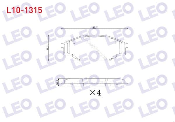 Fren Balata Ön Tel Delikli Toyota Hı-Lux Pick Up (_N_) 2.4 D 4X4 1983-2005 / Hı-Ace II (H5_) 2.4 D 1983-1989 / Hı-Lux Pick Up (_N_) 2.5 D 1983-2005