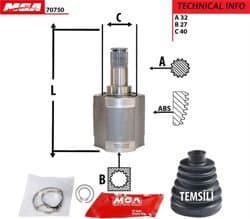 Aks Kafa Ic-(Honda: Accord 90 > 98) (32×27×40)