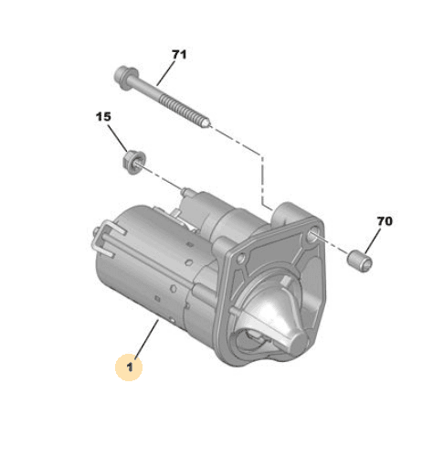 Marş Motoru Corsa F Crossland X Citroen C3 III P2008 I P208 I P208 II 1.2 Eb2f