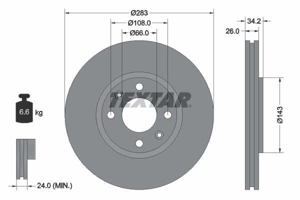 Fren Diski Opel Corsa F / Crossland X 283mm Ön