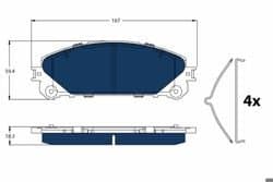 Fren Balatası Ön Elektrikli Toyota Rav 4 IV 2.5 Hybrıd 15-18 Lexus Nx-Rx 08-15