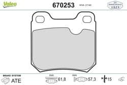 Fren Balatası Arka 597116 Wva 21140 Opel Astra F 1.8 2.0 91-98 Vectra A 2.0 598253