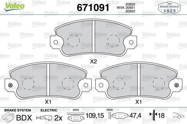 Fren Balatası Ön Seat Ibiza 84-93 Malaga 84-93 Fiat 131 Mırafıorı 76-85 Marengo 80-85