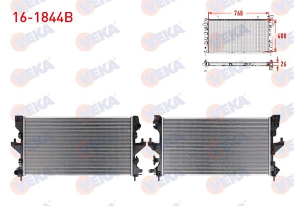 Su Radyatörü Brazing Fiat Ducato 2.3 Mjt 2014-/ Citroen Jumper 2.2 HDI 2014-/ Peugeot Boxer 2.2 HDI 2014 -