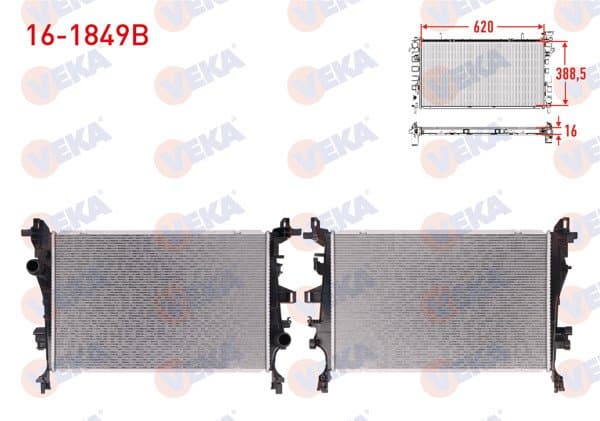 Su Radyatörü Brazing Fiat 500X 1.3 Mjt A-T / M-T 2014 -