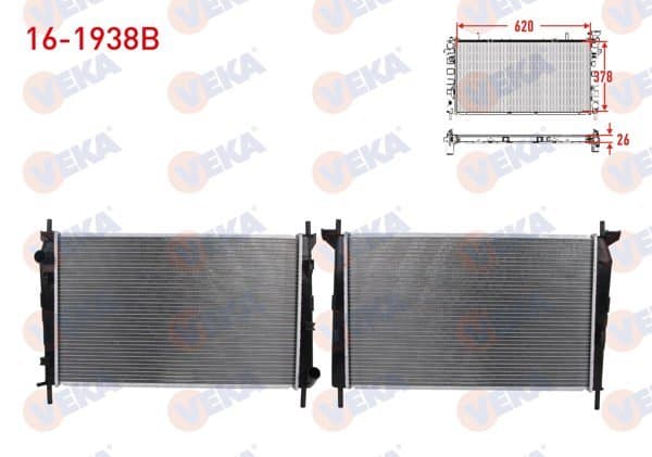 Su Radyatörü Brazing Ford Mondeo I-II 1.6İ 16V-1.8İ 16V-2.0İ 16V M-T Ac + /-1993-2000