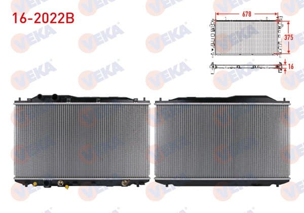 Su Radyatörü (Alt Boru Kelepcelı) Brazing Honda Civic VIII 1.6 A-T Ac + /-2005-2012