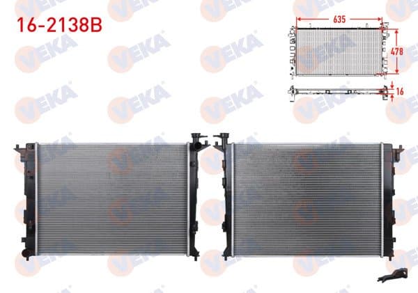 Su Radyatörü Brazing Hyundai Ix35 (Lm) 1.6 GDI M-T Ac + /-2010 -
