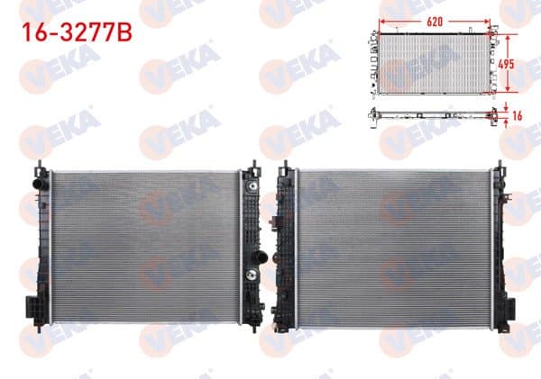 Su Radyatörü Brazing Opel Mokka 1.4-1.6 CDTI 2012-/ Mokka X 1.4-1.6 CDTI 2012 -