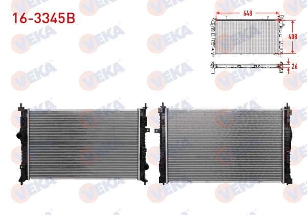 Su Radyatörü Brazing 1.2 Puretech / 1.5-1.6 Bluehdi Peugeot 3008 II 2016-/ 308 II 2014-/ 5008 II 2016-/ Exppert 2018-/ Citroen Berlingo 2018-/ C4 G.Picasso II 2014-/ Opel Grandland 2019 -
