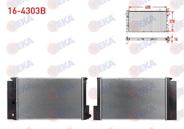 Su Radyatörü Brazing Toyota Corolla 1.33 / 1.6 M-T Ac + /-2012 -