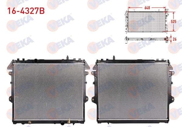 Su Radyatörü Brazing Toyota Hı-Lux (Vıgo) Pick Up (Tgn1_, Ggn2_, Ggn1_, Kun2_, Kun1_) 2.5 D-4D A-T 2005-2011