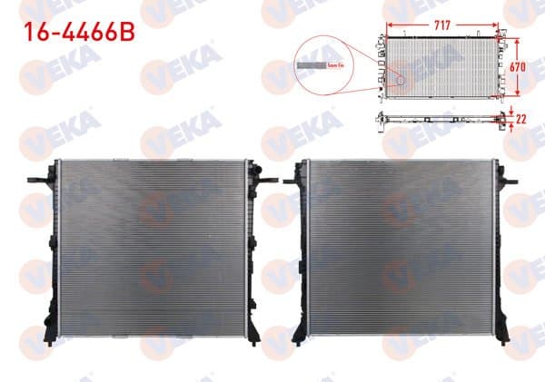 Su Radyatörü Brazing (5 mm Fin) Volkswagen Crafter 50 (Sy_Sz) 2.0 TDI 2018 -
