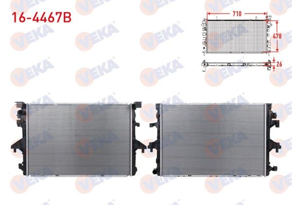 Su Radyatörü Brazing Volkswagen Caravelle / Transporter T6 2.0 TDI A-T / M-T Ac + 2015-2019