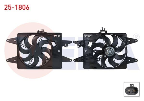 Fan Motoru Su Radyatörü Davlumbazlı Tekli Fan Fiat Doblo (119,223) 1.9 D Ac-2001-2010