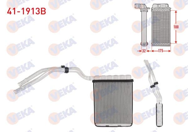 Kalorıferradyatoru Brazing Ford Mondeo IV 1.6 TDCI-2.0 TDCI-1.6 Tı-Vct 2007-2014 / S-Max 1.6 TDCI 2006-/ Galaxy 2.0 TDCI 2006 -