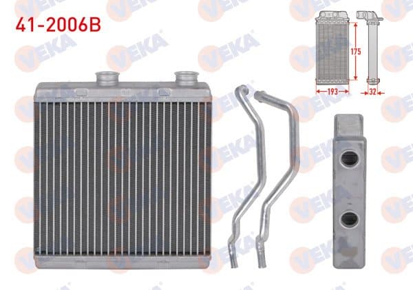 Kalorifer Radyatörü Brazing (5.5mm Fin) Honda Civic VIII 1.4 2005-2012 / Civic VIII 2.0 Typer 2005-2012