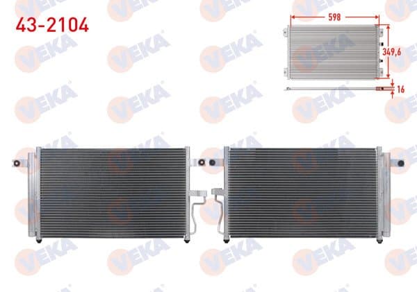 Klima Radyatörü Hyundai Accent Admıre 1.5 CRDI-1.6 At 2003-2006 / Accent Mılenıum 1.5 A-T 2000-2003