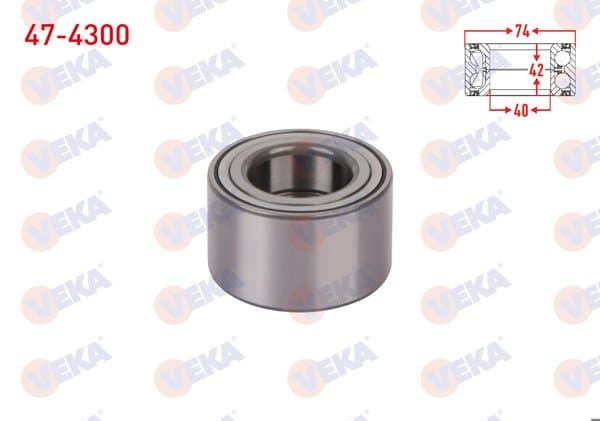 On Tekerlek Rulmanı Sol-Sağ 40X74x42 Toyota Corolla 1.4 D-4D-1.6İ-1.4 Vvt-I-1.6 Vvt-I 2002-2007 / Avensis 1.6İ-2.0İ-2.0 Vvt-I 1997-2003 / Corolla 1.4İ 1997-2002