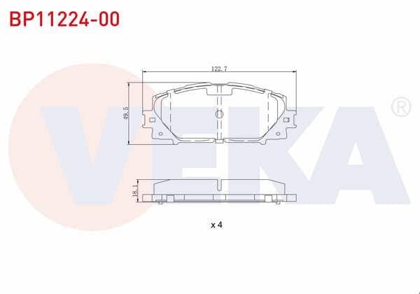 Fren Balata Ön Toyota Yaris (P9) 1.0 Vvt-I 2006-2010 / Yaris (P9) 1.33 Vvt-I 2006-2010