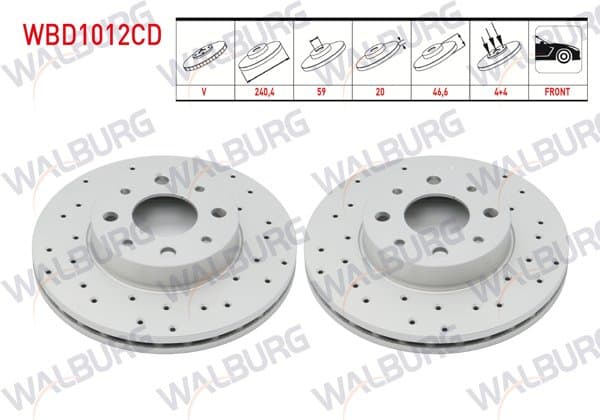 Fren Diski Ön Havalı Kaplamalı Performans Delikli 4 Bjn 240,4X20x59x46,6 Fiat Albea 1.2-1.6 1996-2003 / Palio 1.2İ 16V-1.4İ-1.6İ 16V 1996-2005 / Siena 1.2İ-1.4İ-1.6İ 16V 1997-2002