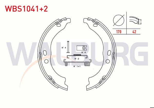 El Fren Balatası Kit 170X42 2mm Daha Kalın Fiat Ducato 2.0Jtd-2.3 Mjt 2006-2014 / Peugeot Boxer III 2.2 HDI-2.0 HDI 2006-2014 / Citroen Jumper III 2.0 HDI-2.2 HDI 2006-2014