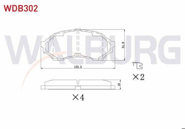 Fren Balata Ön Mazda 323 VI (Bj) 1.4İ 16V 1998-2004 / 323 VI (Bj) 1.5İ 16V 1998-2004 / 323 VI (Bj) 1.6İ 1998-2004
