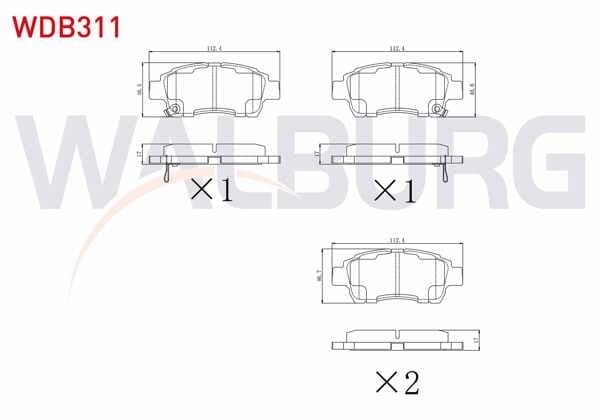 Fren Balata Ön Ikazlı Toyota Yaris (_Cp10) 1.0İ 1999-2005 / Yaris (_Cp10) 1.3İ 1999-2005