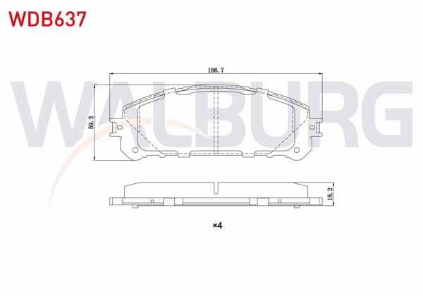 Fren Balata Ön Tel Delikli Toyota Rav4 IV (Zsa4,Ala4) 2.0 Vvt-I-2.0 D-4D 4X4 2012-/ Lexus Nx (_Z1_) 2.5 2014-/ Rx (_L2_) 450H 3.5 T 2015-/ Es VII (Z10_, _A10_, _H10_) 2.5 Hybird 2018 -